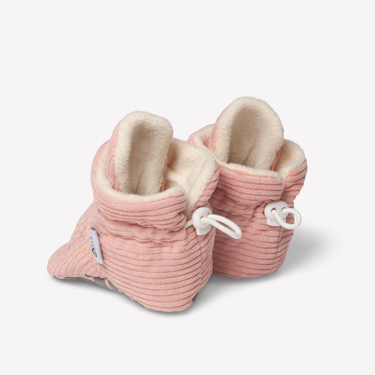 Stay-on, Non-Slip Booties - Perfect pram Slipper or Baby Carrier boot - Rose Corduroy