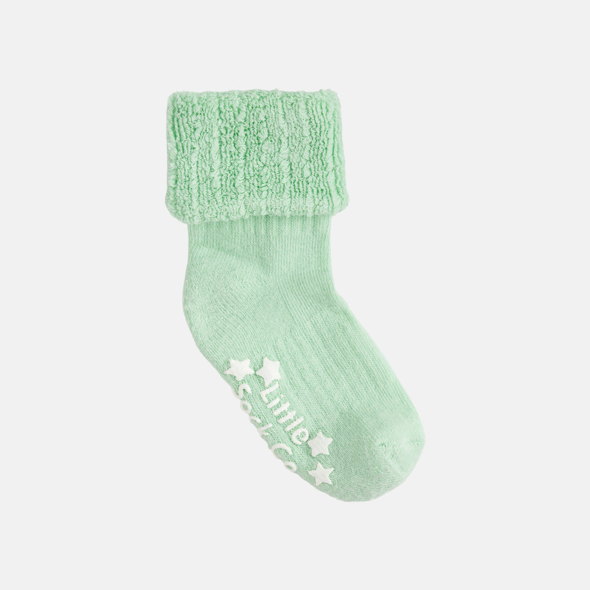 Cosy Stay On Winter Warm Non Slip Baby Socks in Matcha - 0-2 years