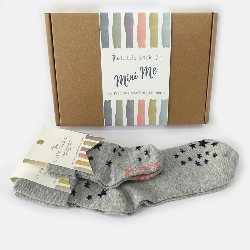Mini Me Matching Adult and Child Family Socks Gift Set in Stars ⭐️ T
