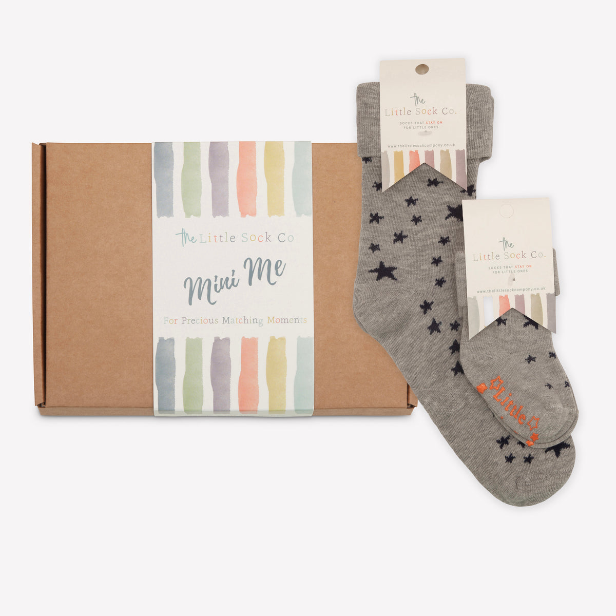 Mini Me Matching Adult and Child Family Socks Gift Set in Stars ⭐️ - The Perfect Gift for Birthdays or Christmas