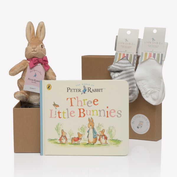 Personalised My First Flopsy Bunny Gift Set - Soft Cuddly Toy and Book for Baby and Toddler