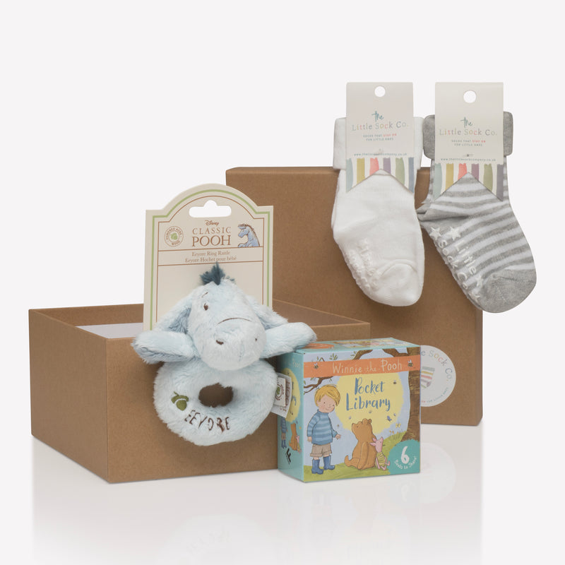 Eeyore Rattle and Book Gift Set - Newborn Baby Gift