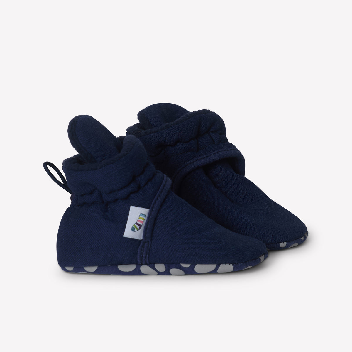 Marine - Stay-on, Non-Slip Bootie in Linen- Perfect pram Slipper or Baby Carrier boot