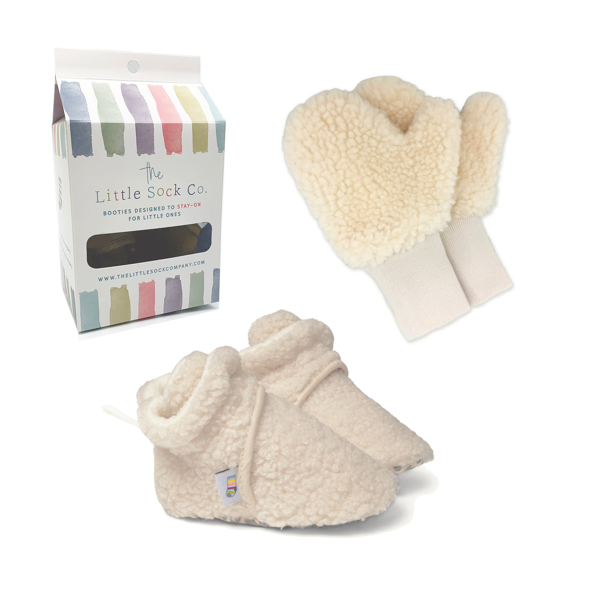 Cosy Borg Stay-On Booties & Mittens Bundle | Lumi Mittens + Polar Booties