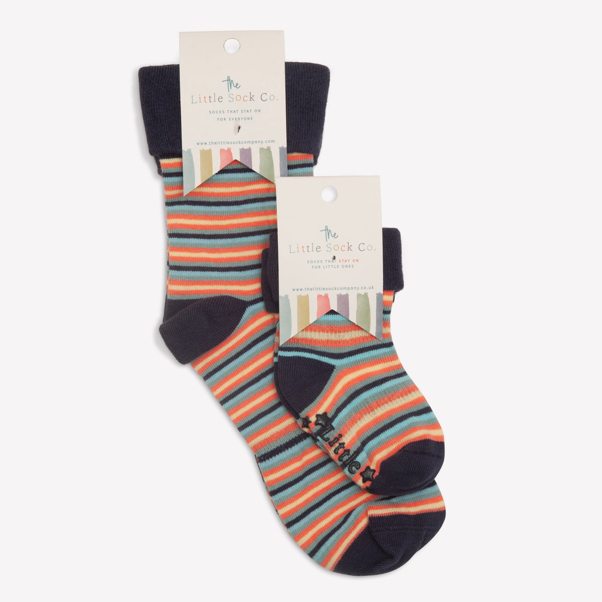 Personalised Mini Me Matching Sock Gift Set in Smarty Stripe - The Perfect Personalised Birthday or Father's Day Gift