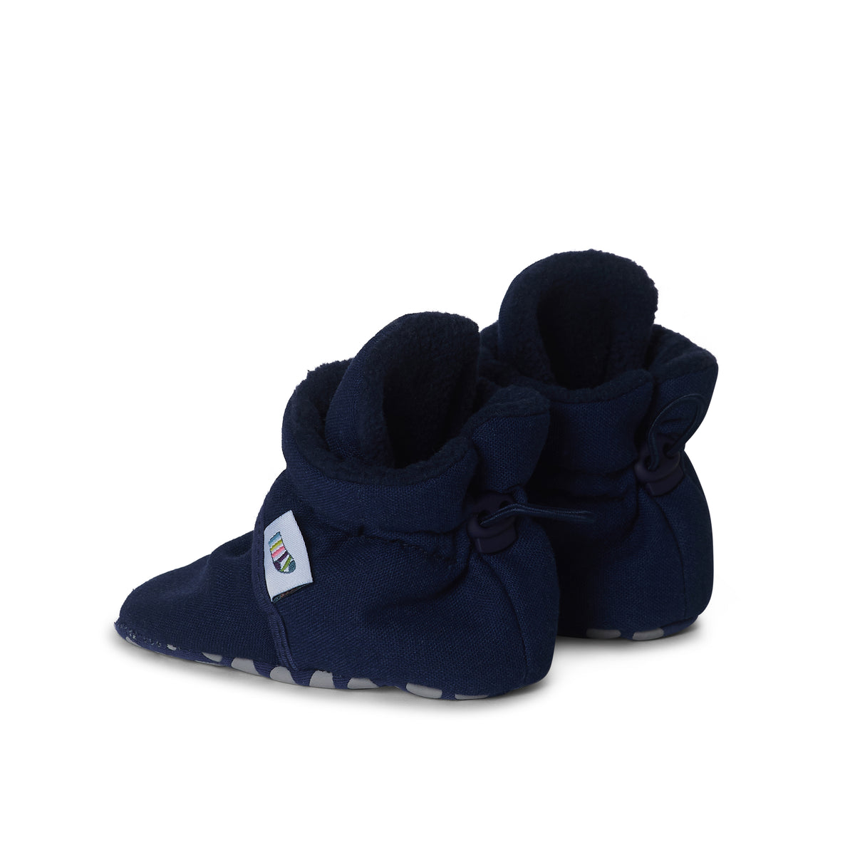 Marine - Stay-on, Non-Slip Bootie in Linen- Perfect pram Slipper or Baby Carrier boot