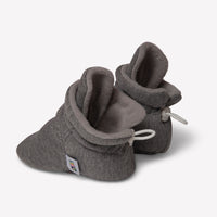 Stay-on, Non-Slip Booties - Perfect pram Slipper and Baby Carrier boot - Slate Cotton