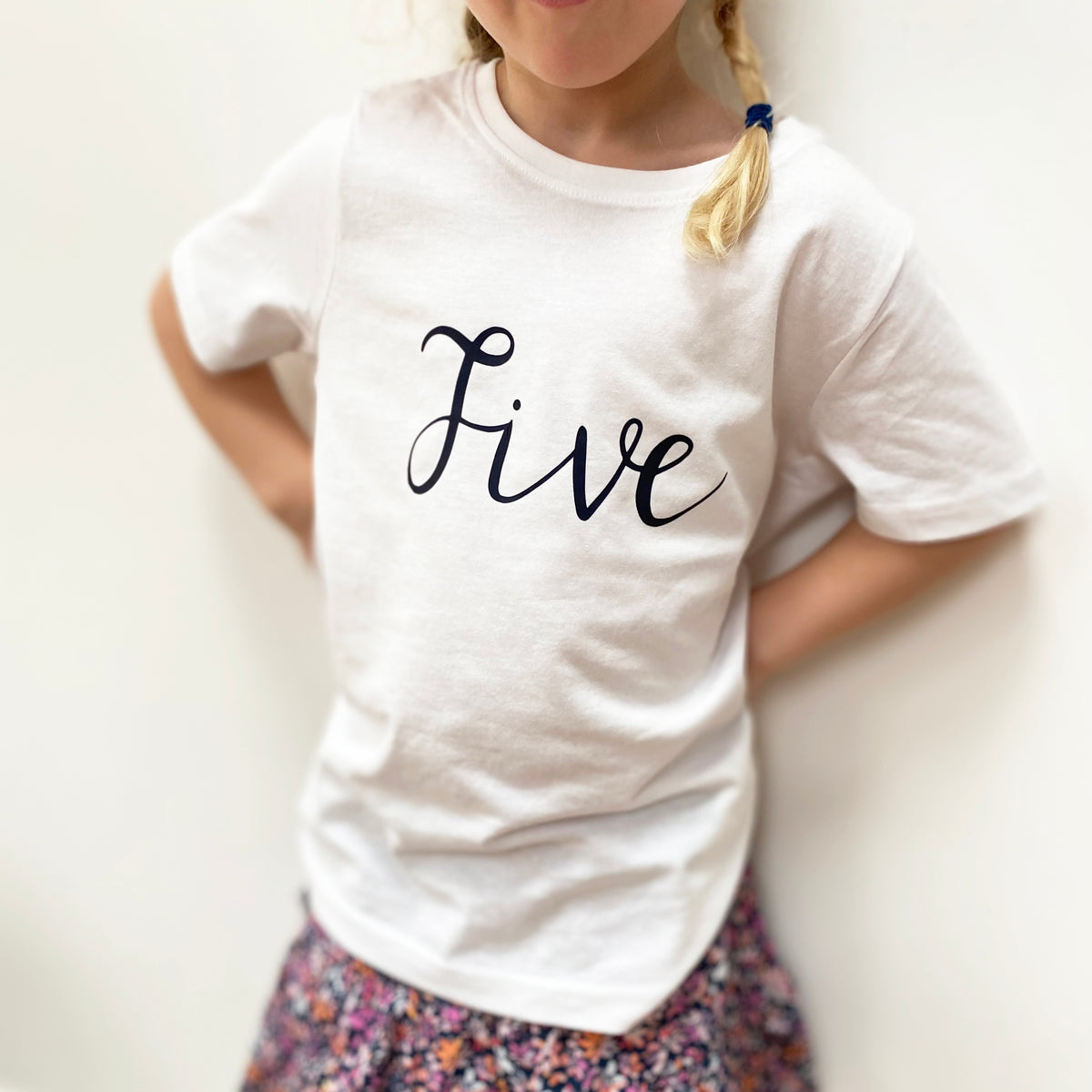 Milestone FIVE T-shirt - The Perfect Birthday outfit for a FIVE year old