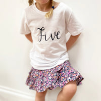 Milestone FIVE T-shirt - The Perfect Birthday outfit for a FIVE year old