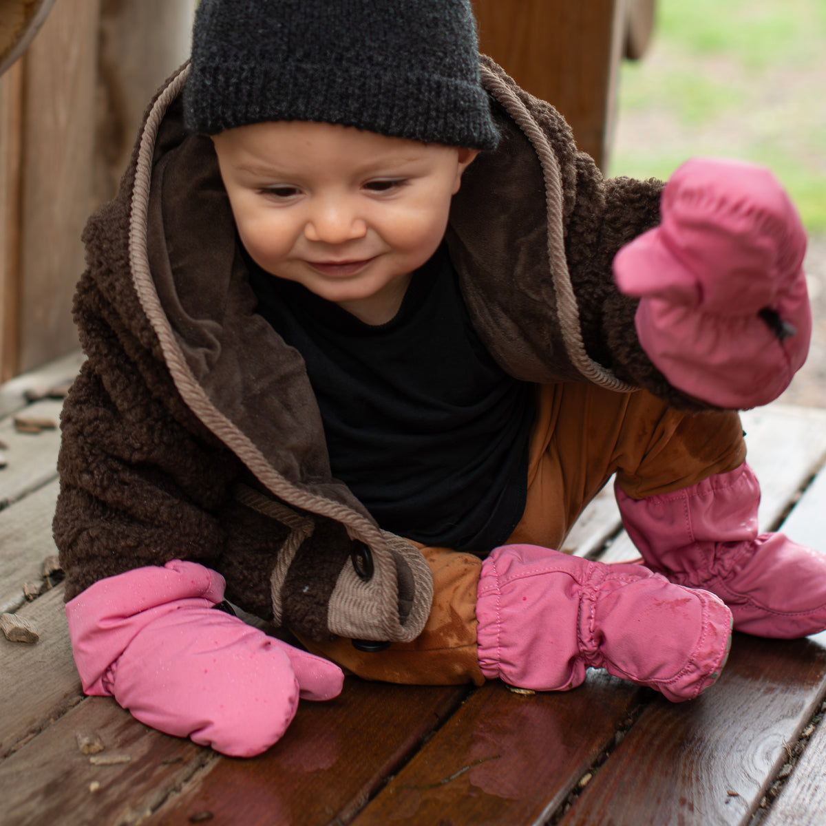 All Weather Stay-On Baby & Toddler Mittens | Aurora