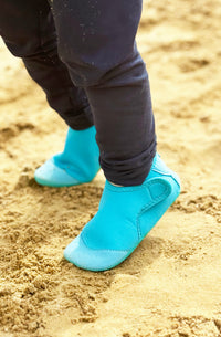 Toddler Aqua Socks - The Ultimate Soft Swim Shoe for the Pool & Beach - Aquamarine