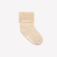 Cosy Stay On Winter Warm Non Slip Baby Socks in Biscuit