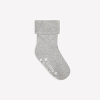 Cosy Stay On Winter Warm Non Slip Baby Socks in Sky Grey