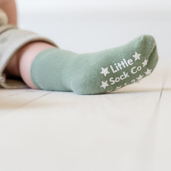 Classic Non-Slip Stay-On Baby & Toddler Socks | Riley