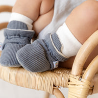 Flint Stay-on, Non-Slip Booties in Corduroy - Perfect pram Slipper and Baby Carrier boot