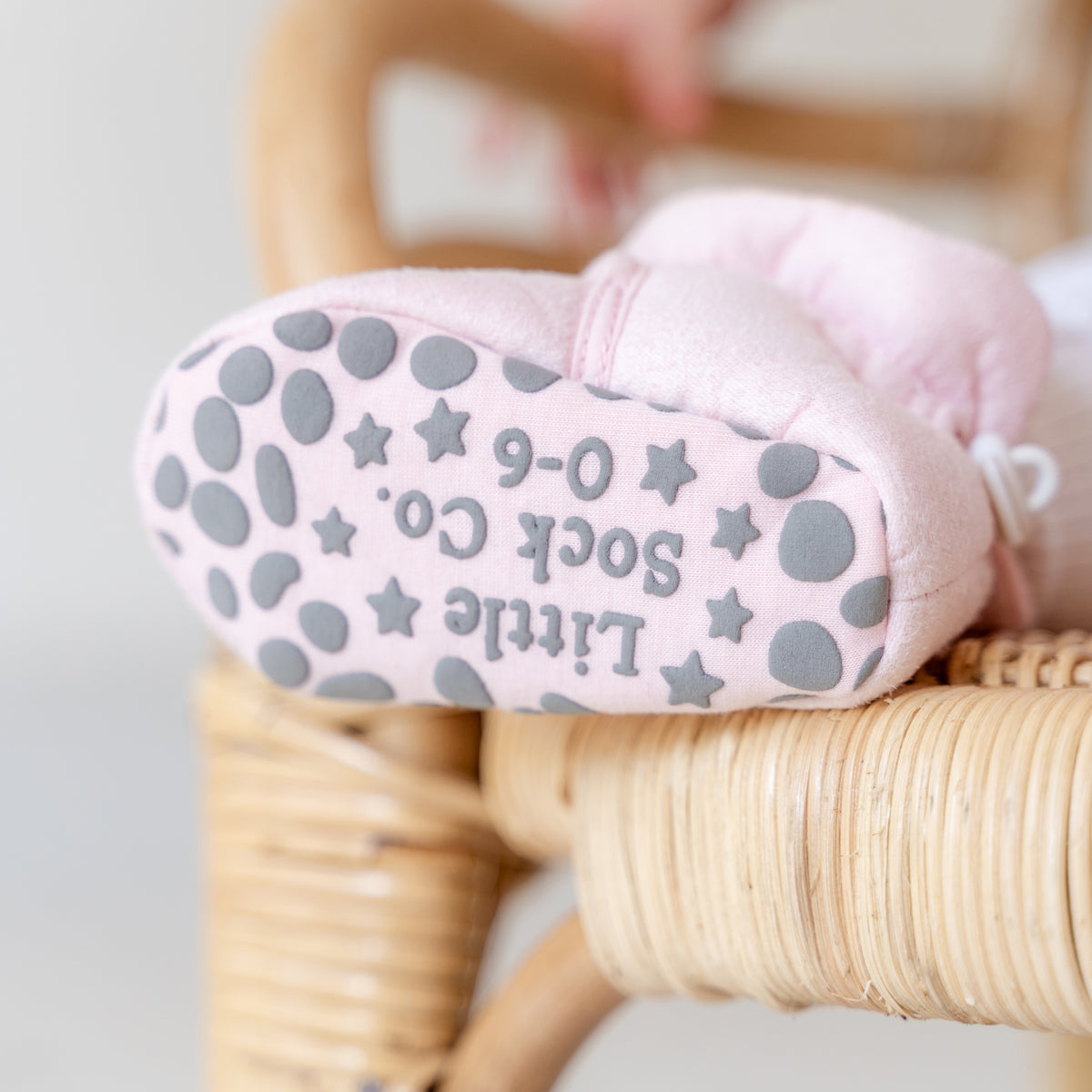 Stay-on, Non-Slip Booties - Perfect pram Slipper or Baby Carrier boot - Plush Peony