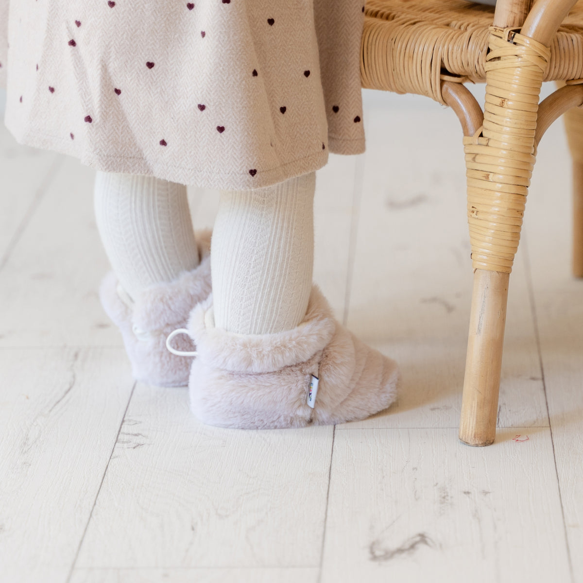 Icelandic - Stay-on, Non-Slip Booties - Plush Pram Slipper