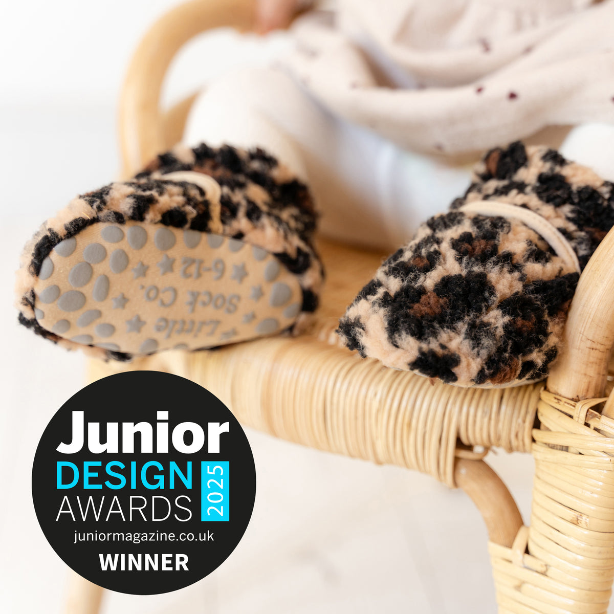 Leo - Stay-on, Non-Slip Booties - Plush Pram Slipper