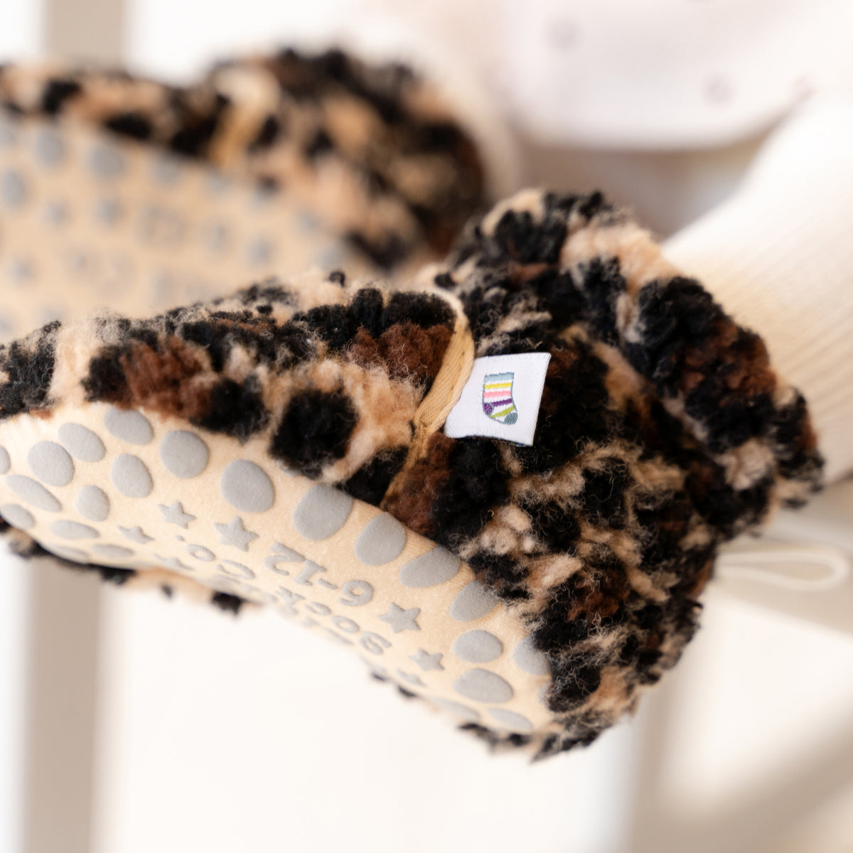 Leo - Stay-on, Non-Slip Booties - Plush Pram Slipper