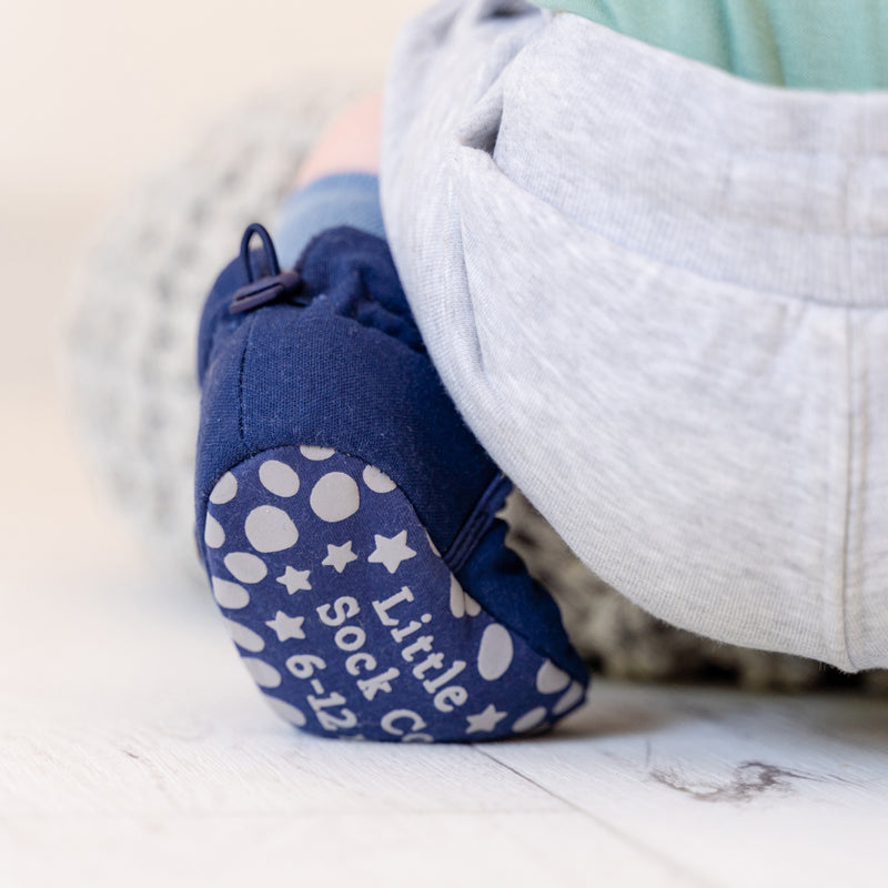 Newborn Stay-on Bootie Bundle - Booties + Leggings + Stay-on Socks - Navy