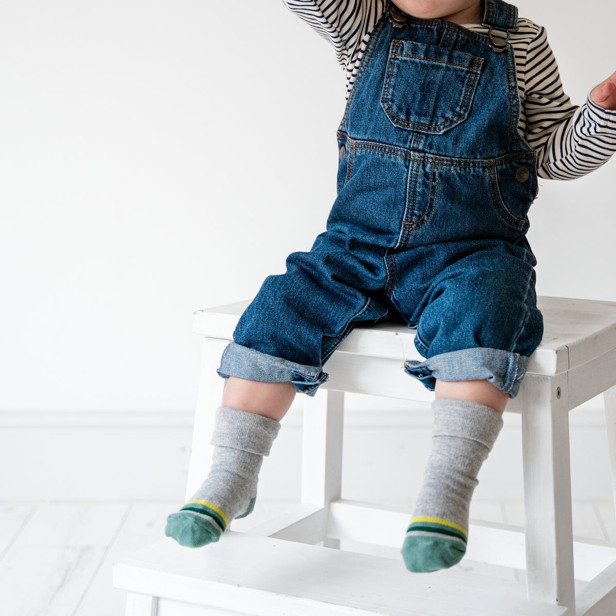 Non-Slip Stay-on Baby + Toddler Socks in Benedict