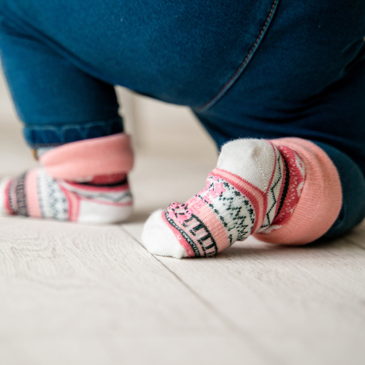 Baby & Child's Mini Me Matching Socks in Pink Nordic