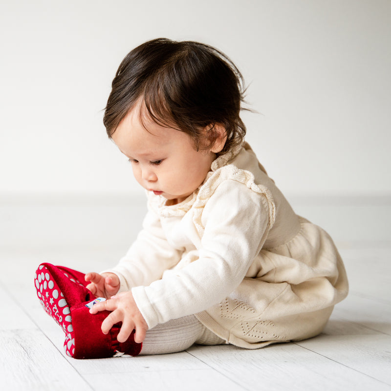 Cosy Borg Stay-On Booties & Mittens Bundle | Lumi Mittens + Crimson Velvet Booties