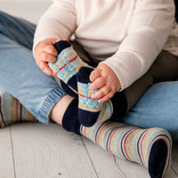 Mini Me Matching Adults and Child Family Socks Gift Set in Bobby Stripe - The Perfect Father’s Day Gift