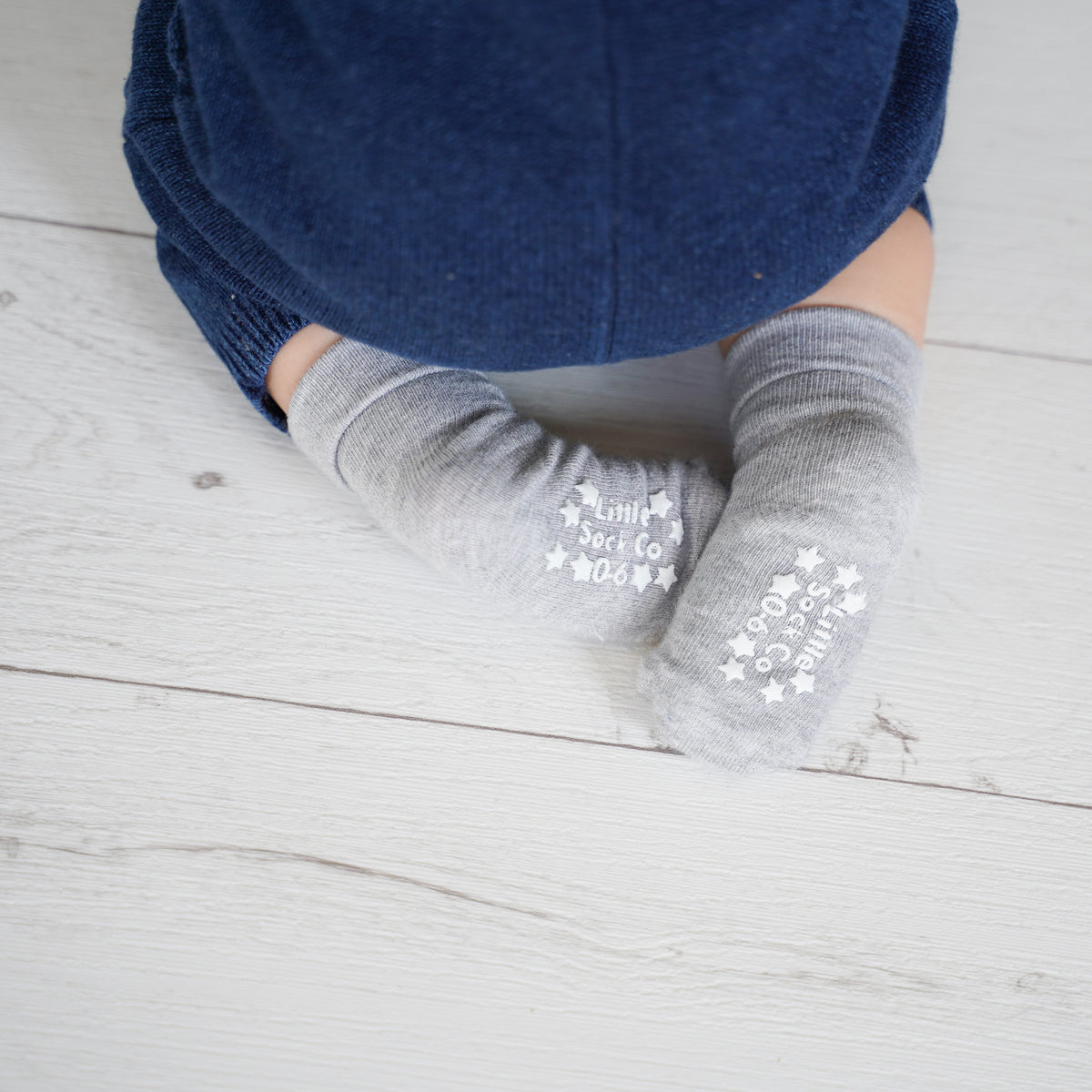 Non-Slip Stay on Baby, Toddler & Child Socks - 5 Pack in Grey 0-6 years - School Socks