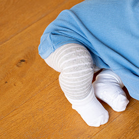 Non-Slip Stay on Baby and Toddler Socks - 5 Pack in Billy Stripe & Blues