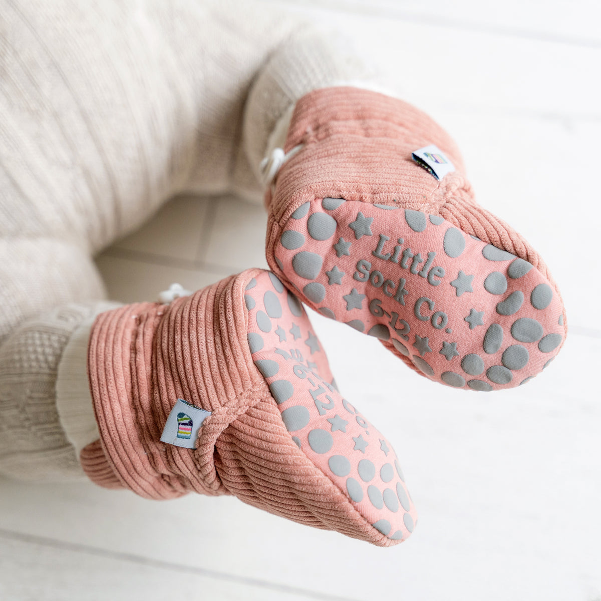 Corduroy Stay-On Baby & Toddler Booties | Rosewood