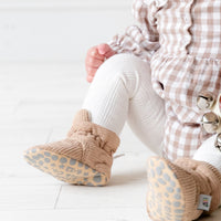 Corduroy Stay-On Baby & Toddler Booties | Caramel