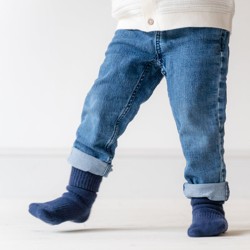 Cosy Non-Slip Stay-On Baby & Toddler Socks | Cove | 4 Pack
