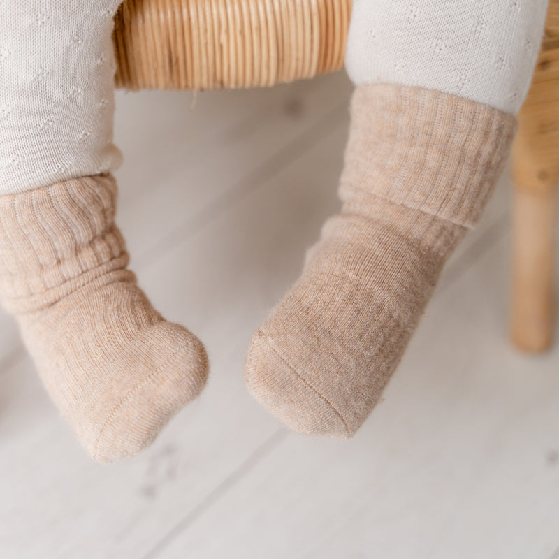 Cosy Non-Slip Stay-On Baby & Toddler Socks | Sandy