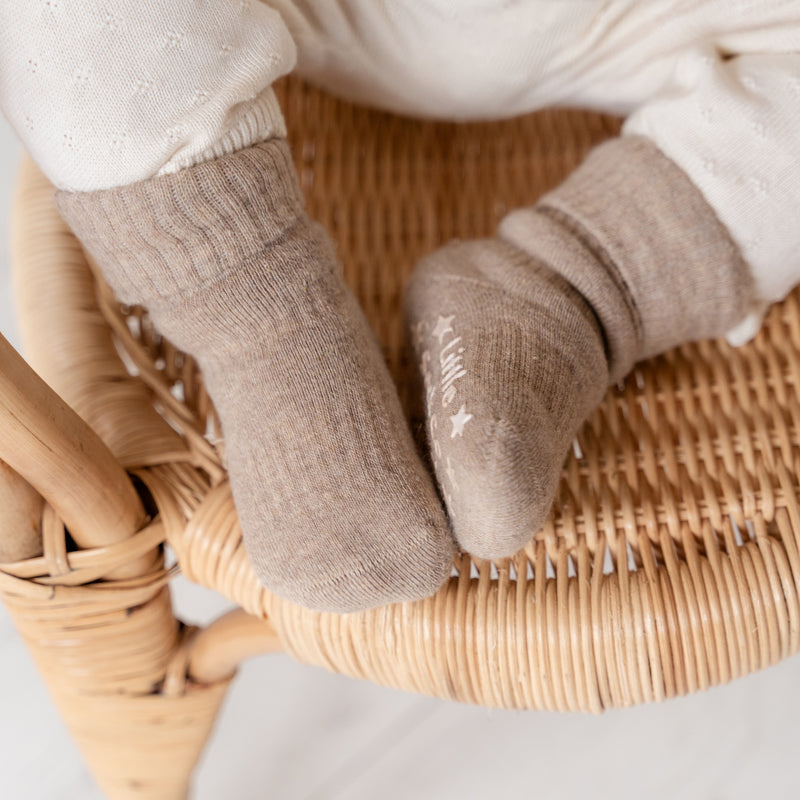 Cosy Non-Slip Stay-On Baby & Toddler Socks | Hazel + Sandy | 4 Pack