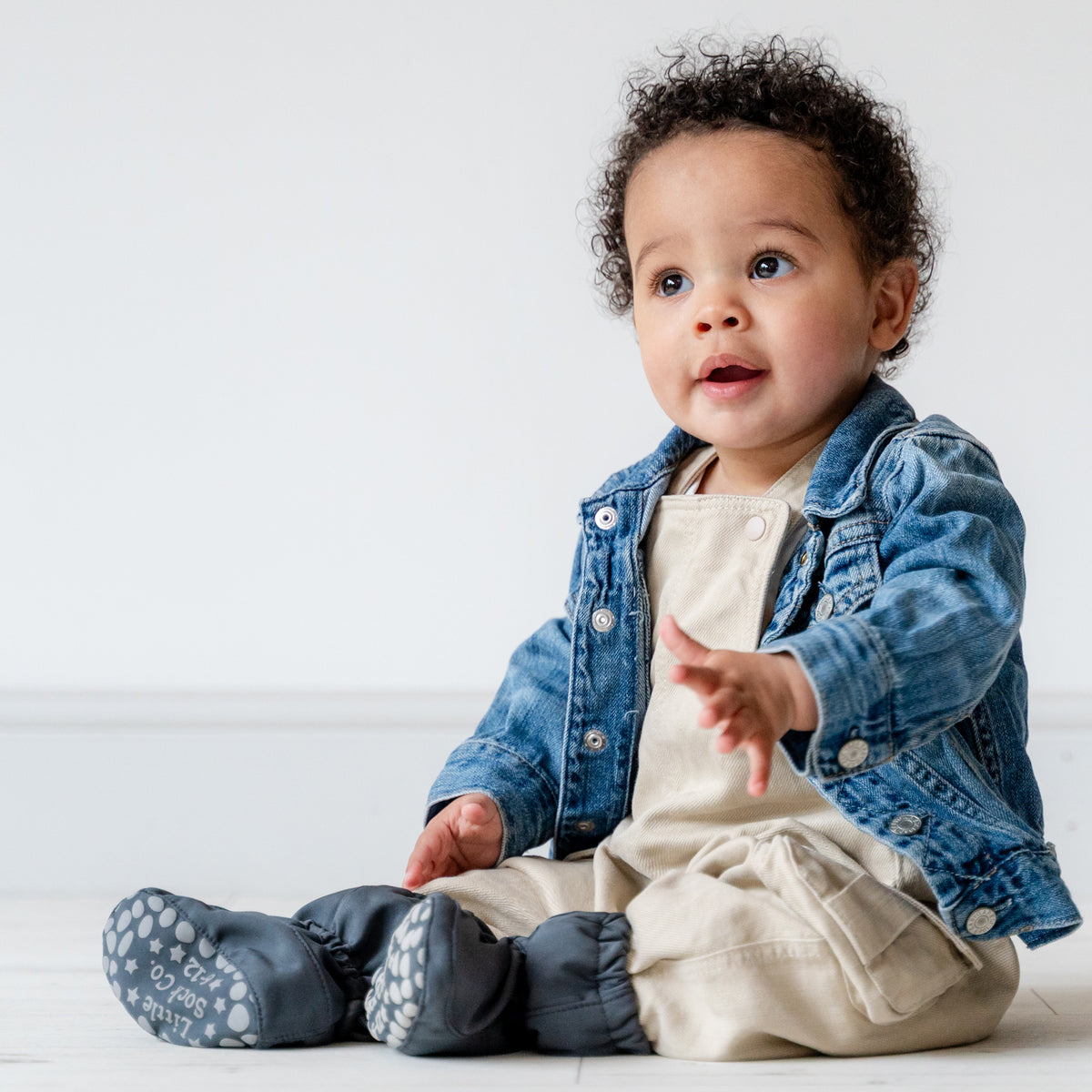All Weather Stay-On Baby & Toddler Booties  | Storm
