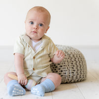 Non-Slip Stay On Baby and Toddler Socks - 3 Pack in Ocean Blue