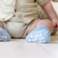 Non-Slip Stay On Baby and Toddler Socks - 3 Pack in Ocean Blue