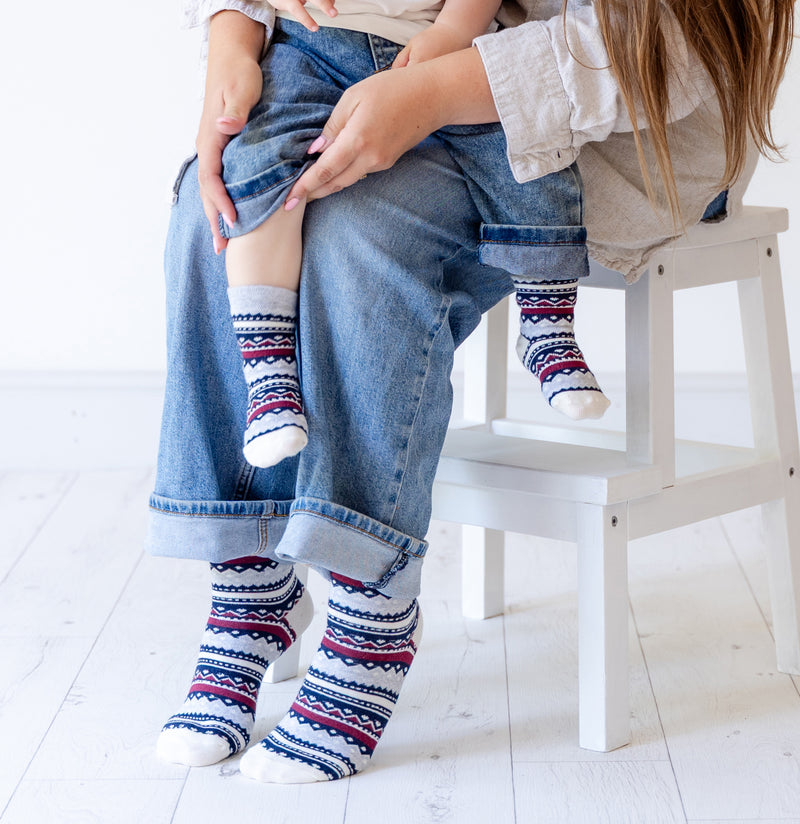 Adults Mini Me Matching Socks in Chrissy