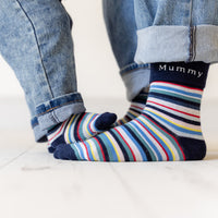 Taylor Personalised Mini Me Matching Adult and Child Family Socks Gift Set  - The Perfect Personalised Father's or Mother's Day Gift