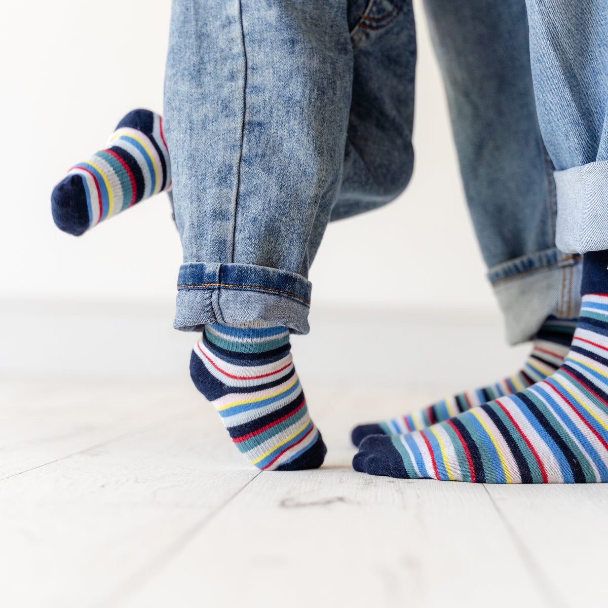Taylor Personalised Mini Me Matching Adult and Child Family Socks Gift Set  - The Perfect Personalised Father's or Mother's Day Gift