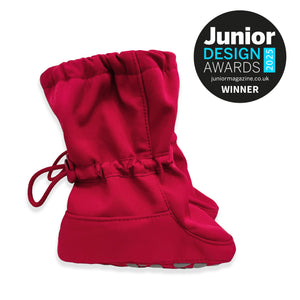 All Weather Stay-on Booties - Showerproof & Windproof in Ember Red