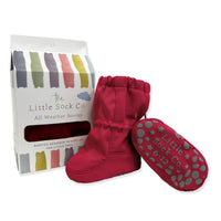 All Weather Stay-on Booties - Showerproof & Windproof in Ember Red