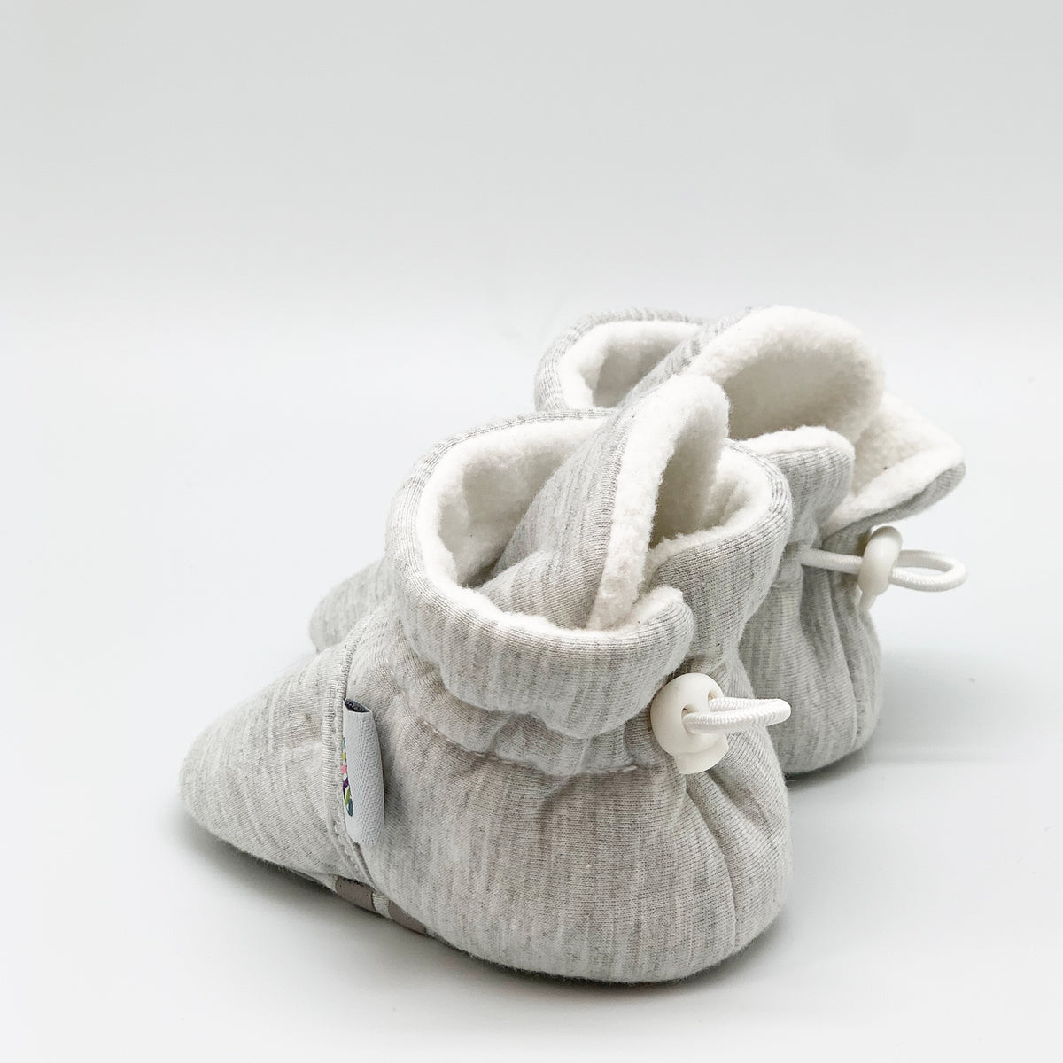 Stay-on, Non-Slip Bootie - Perfect pram Slipper or Baby Carrier boot - Grey