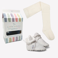 Bundle of Grey Stay-on, Non-Slip Booties & Cosy Non-slip Tights