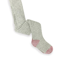 Non-Slip Ribbed Baby & Toddler Tights | Grey Marl