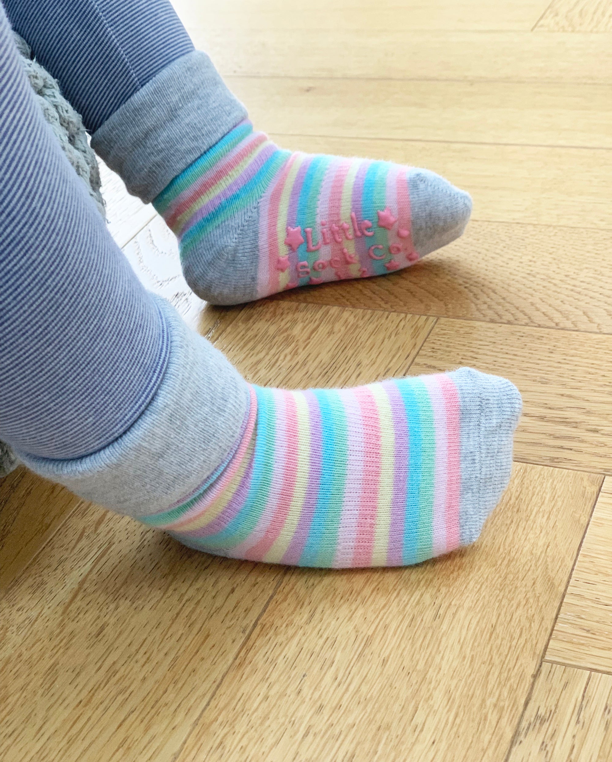 Non Slip Stay on Baby and Toddler Socks 5 Pack in Rosey Pink The Little Sock Company
