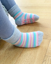 Non-Slip Stay on Baby and Toddler Socks - 5 Pack in Rosey & Pink