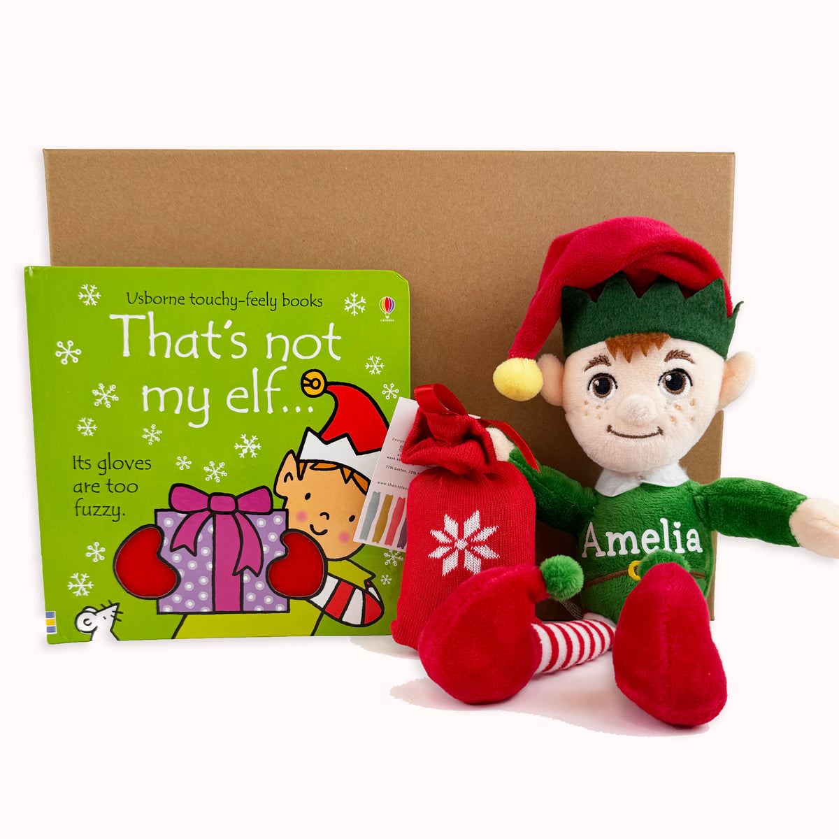 Personalised - That's Not My Elf Baby and Toddler Christmas Gift Set