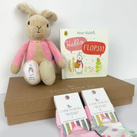 Personalised My First Flopsy Bunny Large Gift Set - Soft Cuddly Toy and Book for Baby and Toddler